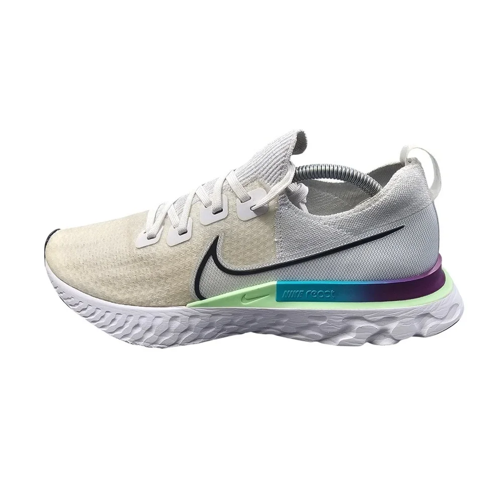 Nike‎ React Infinity Run Flyknit Platinum Tint Iridescent CD4371-102 Men's 10.5